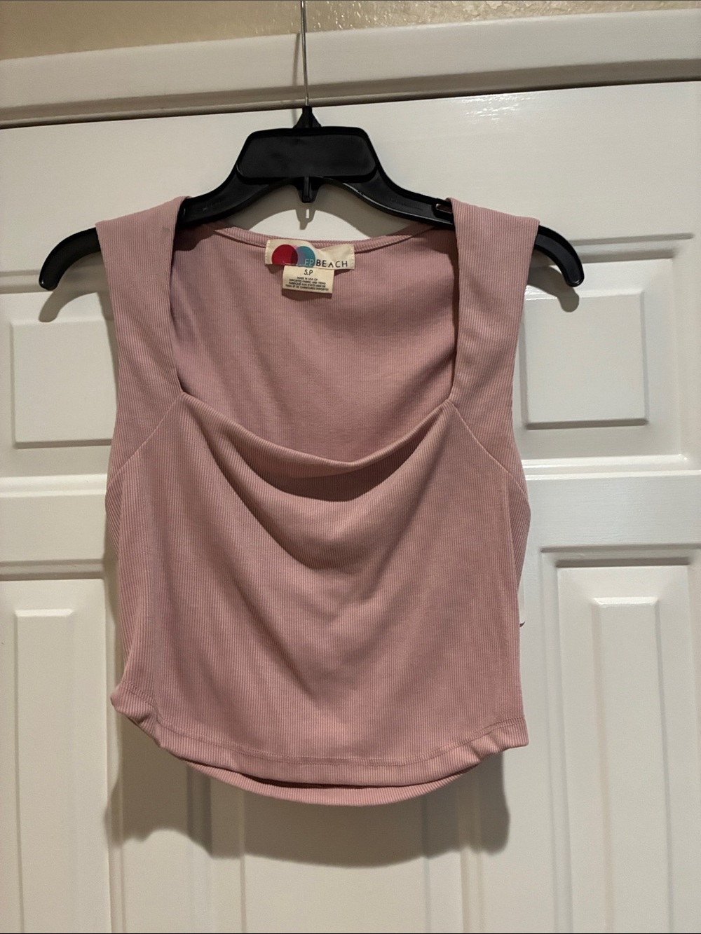 Free People beach Dusty Pink Ribbed Top